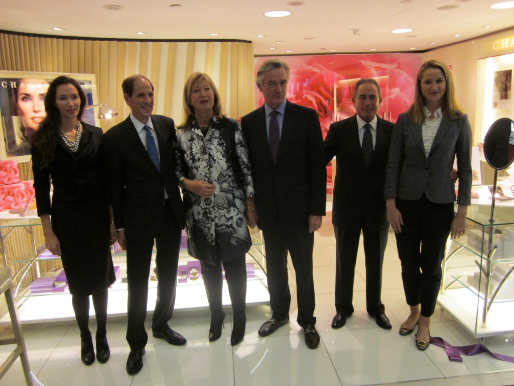 Olivia Chantecaille, Chantecaille Creative Director, Michael Gould, Bloomingdale’s Chairman, & CEO, Sylvie Chantecaille, Chantecaille Founder & President, Olivier Chantecaille, Chantecaille CFO Howard Kreitzman, Bloomingdale’s VP, DMM Cosmetics, Alex Chantecaille, Chantecaille Director of Sales