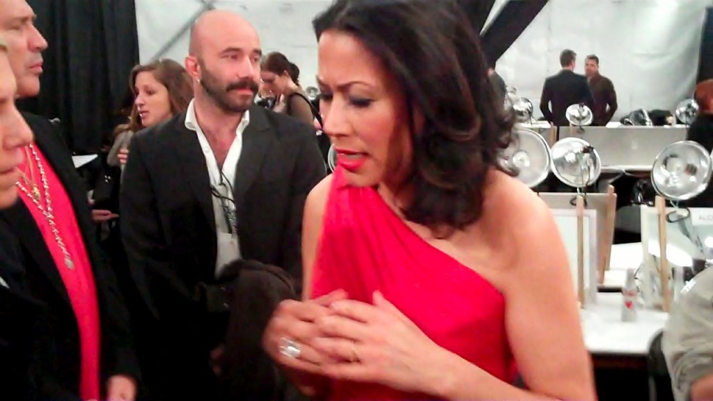Ann Curry (in Carmen Marc Valvo) Red Dress Collection