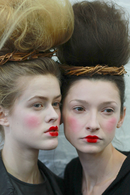 Backstage beauty at Thom Browne Fall 2013