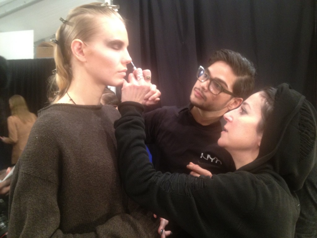 Backstage at Nichola K with Tina Turnbrow for NYX 