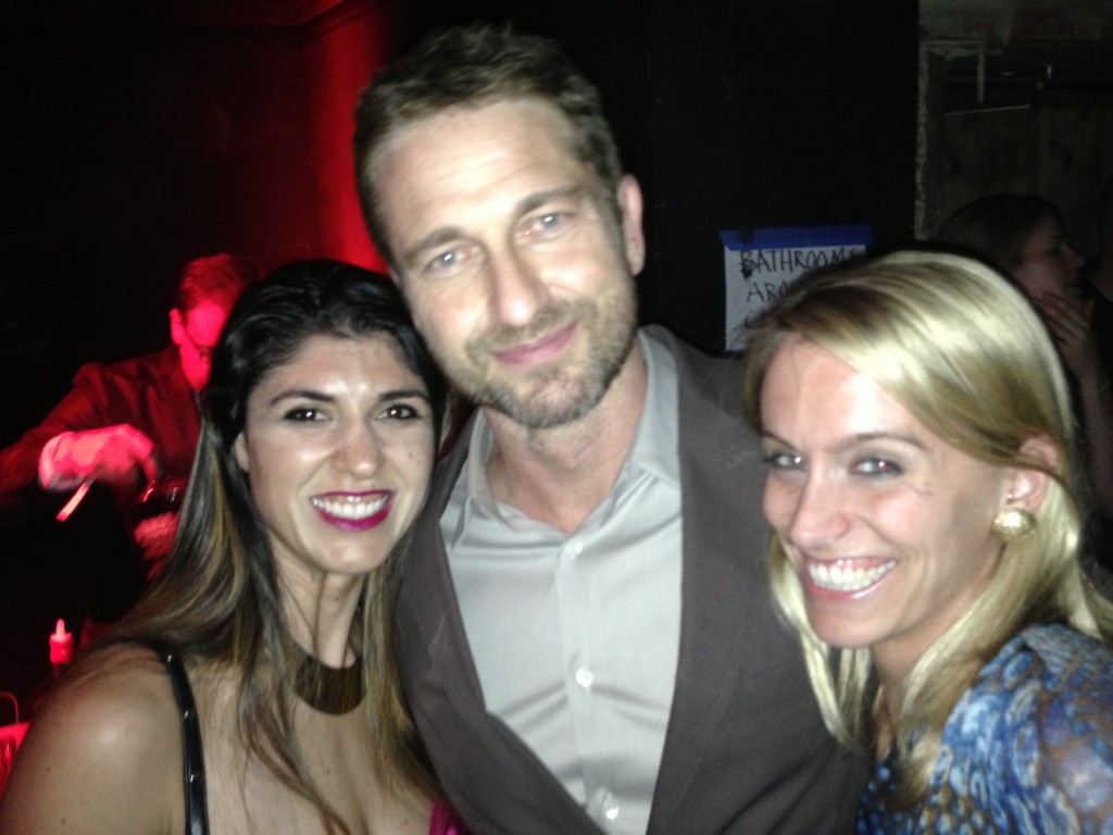 Lara Eurdolian (moi!), Gerard Butler and Amy Harder