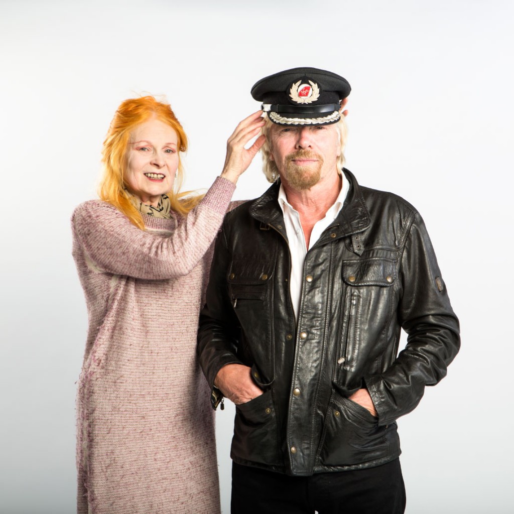 Vivienne Westwood and Richard Branson, President of Virgin Atlantic